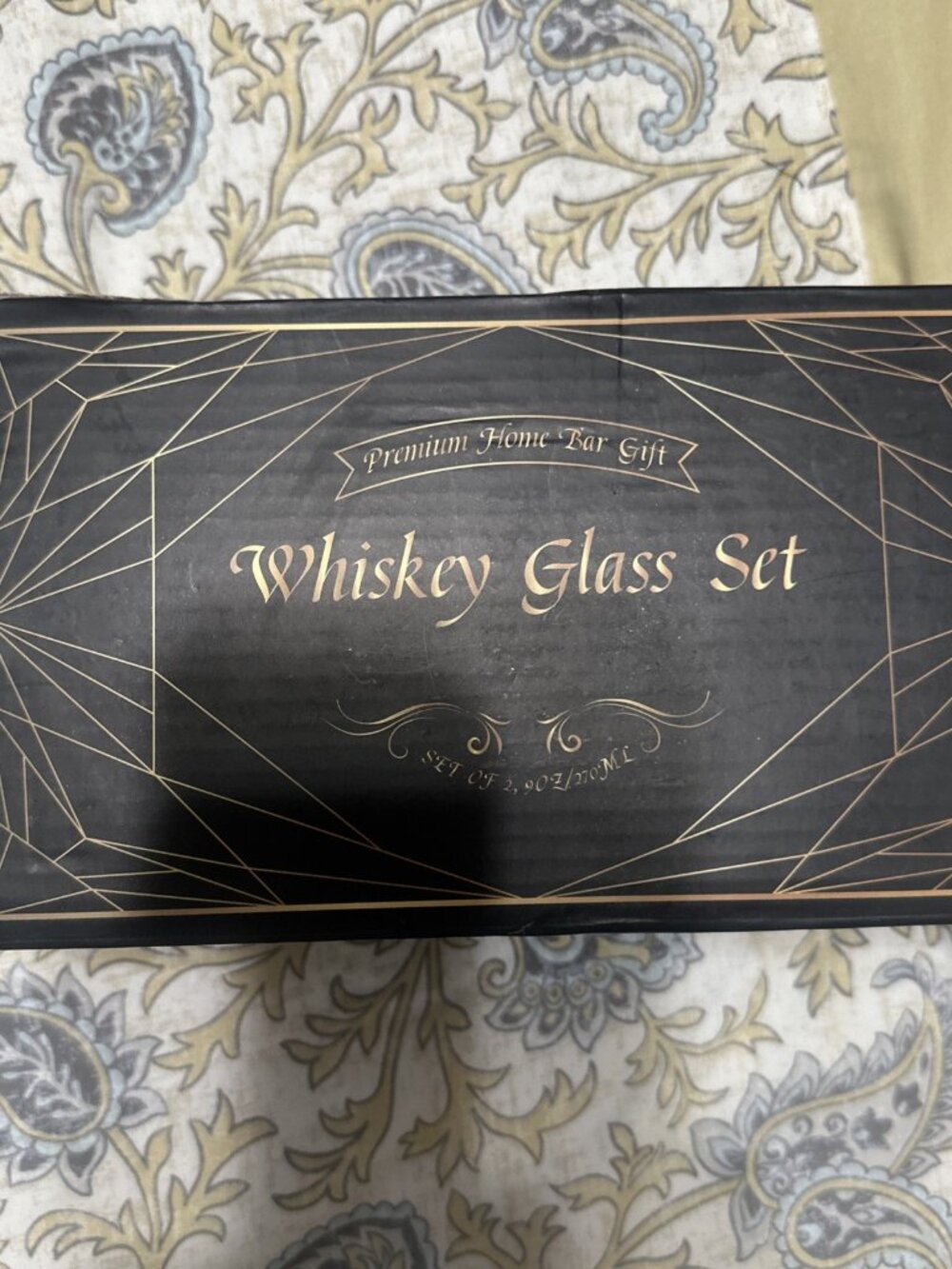 Cooko Crystal Iceberg Whiskey Glasses Bourbon/Scotch Tumblers Set of 2 New